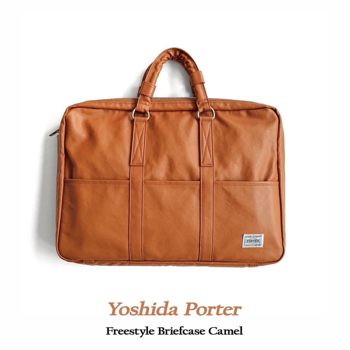 요시다포터 프리스타일 브리프케이스 카멜 상품이미지1