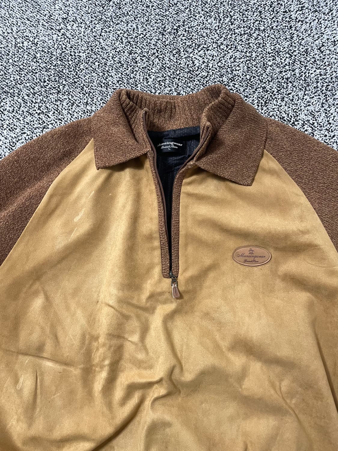 빈티지9. Munsingwear 먼싱웨어 스웨이드 반집업 아노락 상품이미지2