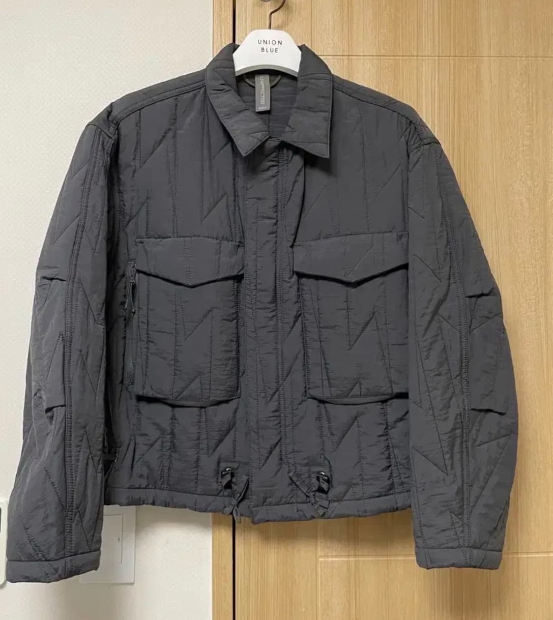 언어펙티드 퀼팅 자켓 셔켓 차콜 상품이미지1