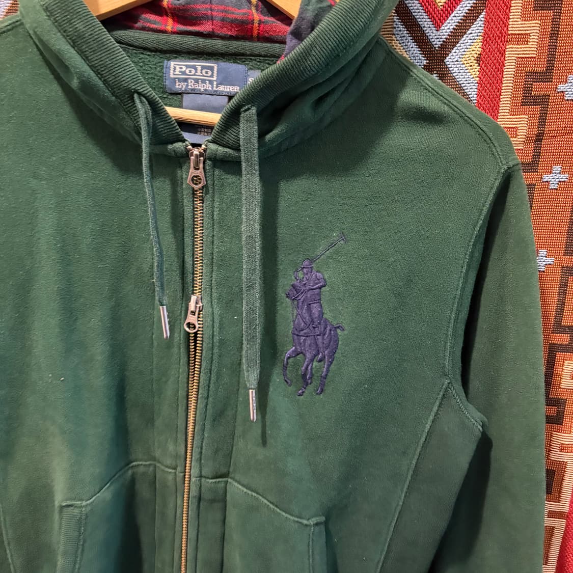 폴로 빅포니3 체크후드 투웨이 후드집업 상품이미지7