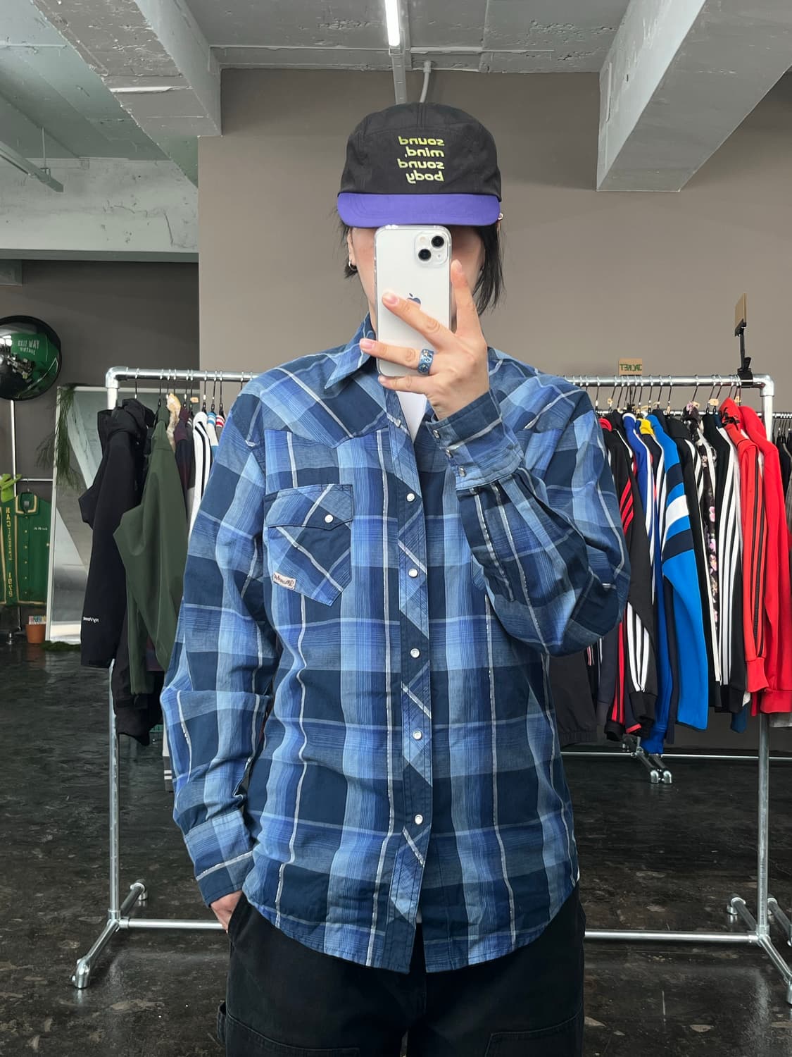 랭글러 웨스턴 체크 셔츠 상품이미지1