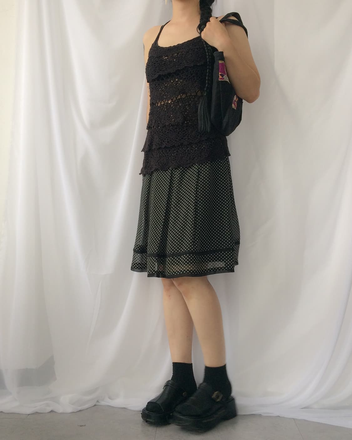 Crochet layer holter neck sleeveless 상품이미지4