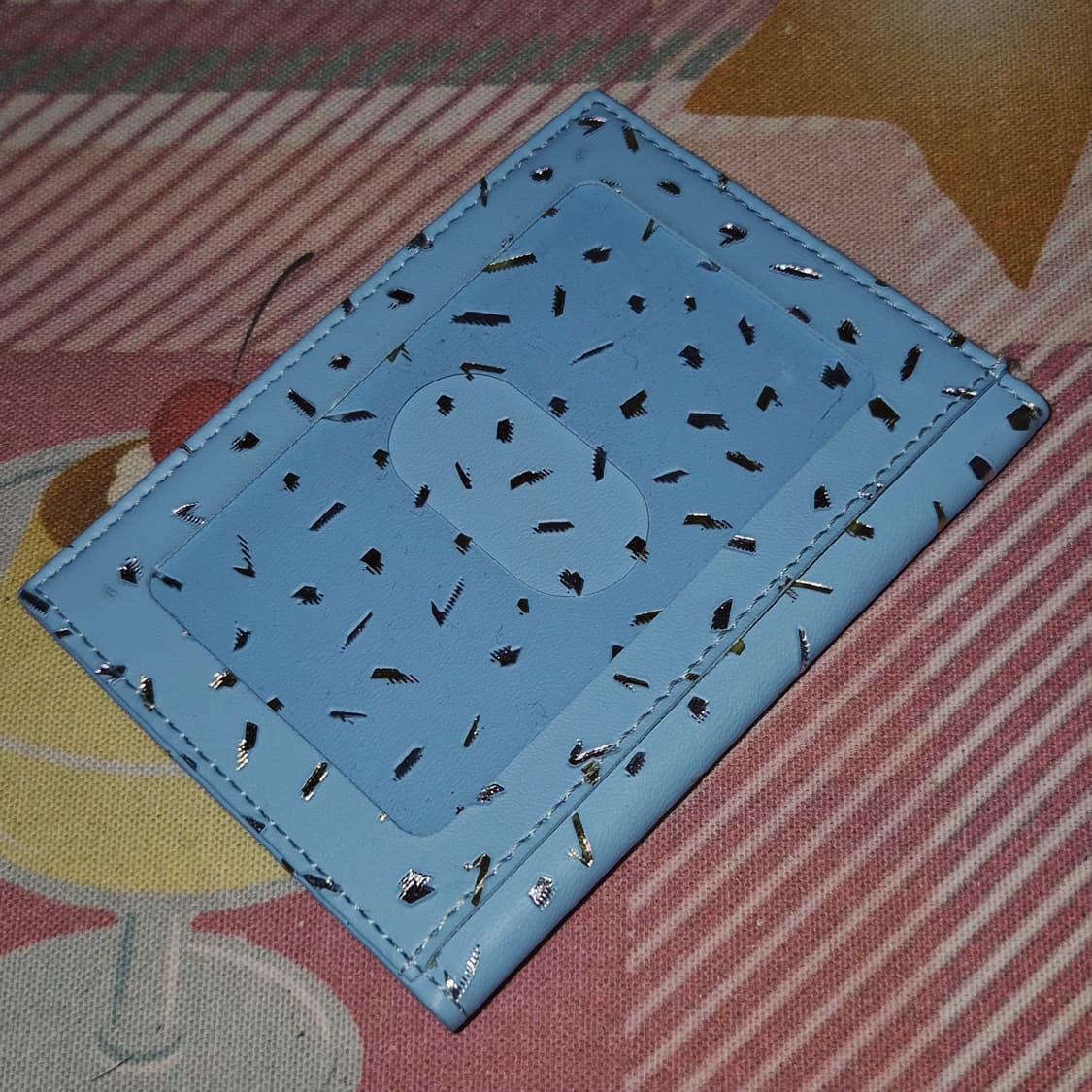 90s 꾸레쥬 실버 물방울 칩 레더 카드 지갑 상품이미지8