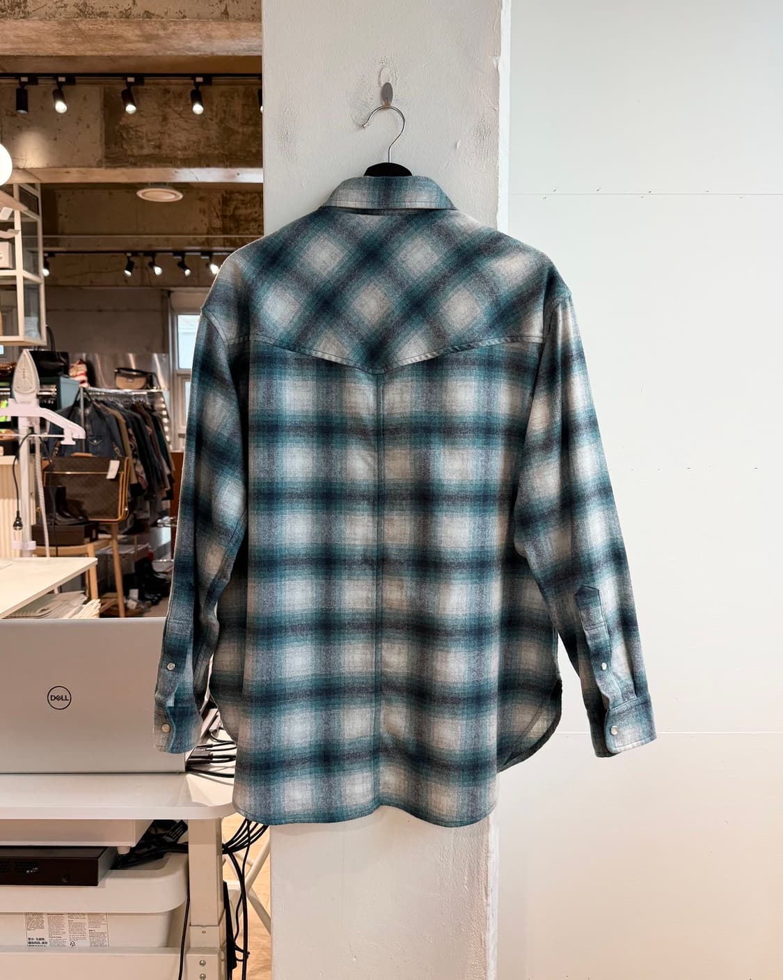 이자벨마랑 블루 마르셀리아 울 혼방 플란넬 셔츠 상품이미지7