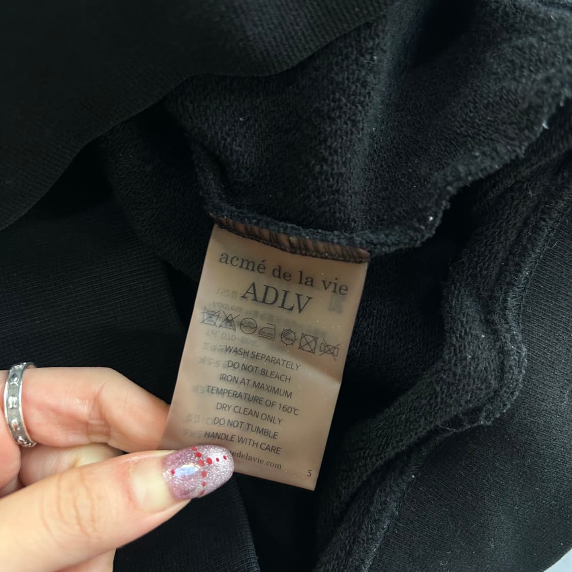 Acmé de la vie 아크메드라비 블랙 후드티 상품이미지9