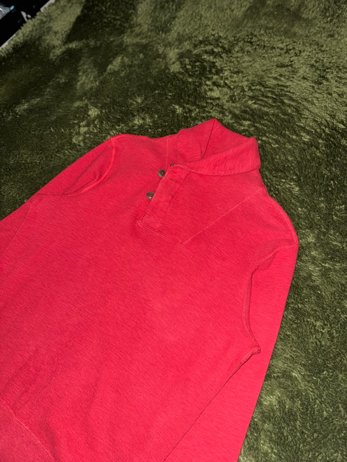 [S] 폴로 랄프로렌 숄 칼라 버튼업 니트 레드 상품이미지2