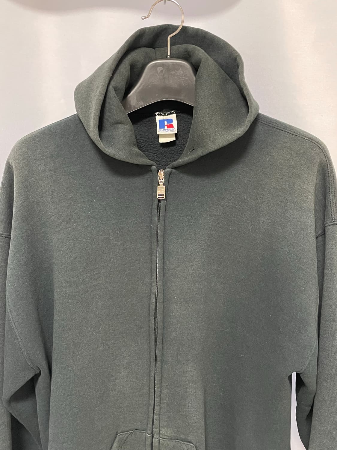 (XL) 90s 러셀 애슬래틱 50/50 후드 집업 블랙 상품이미지5