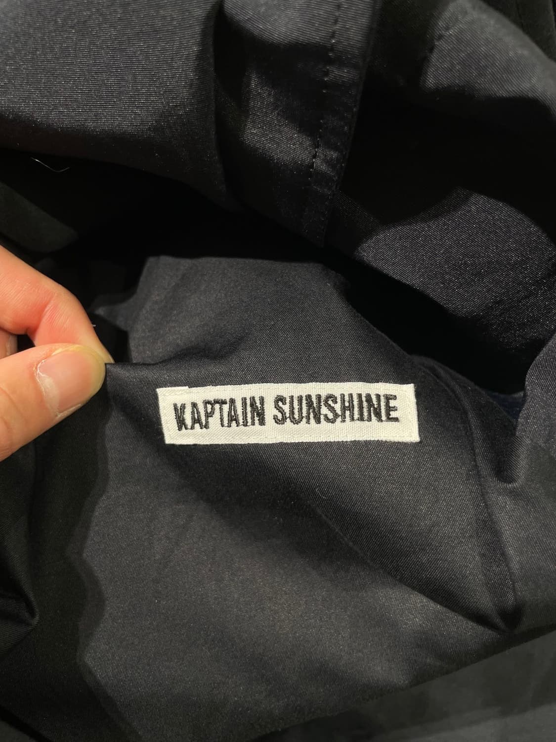 캡틴 션샤인 다크 네이비 클래식 히든 버튼 폴리에스터 코트 상품이미지7