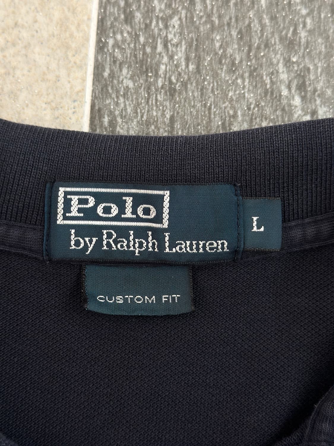 폴로 랄프로렌 네이비/버건디 빅포니 카라 티셔츠  상품이미지4