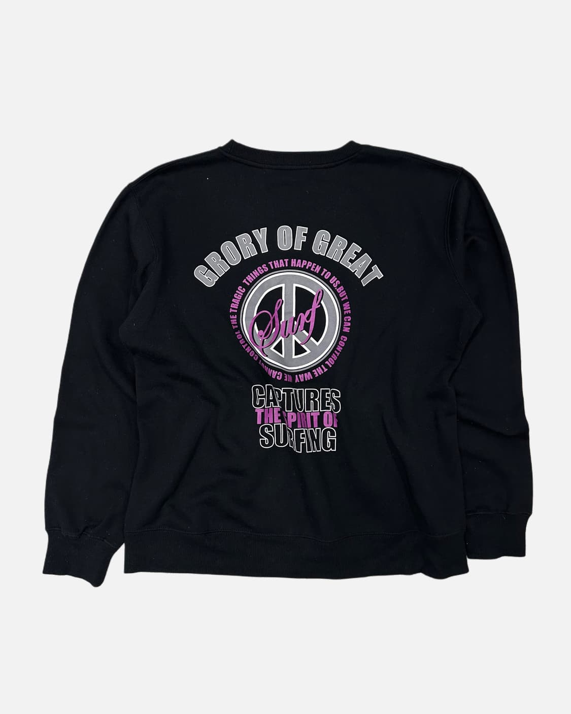 surfer lettering black sweatshirt 상품이미지5
