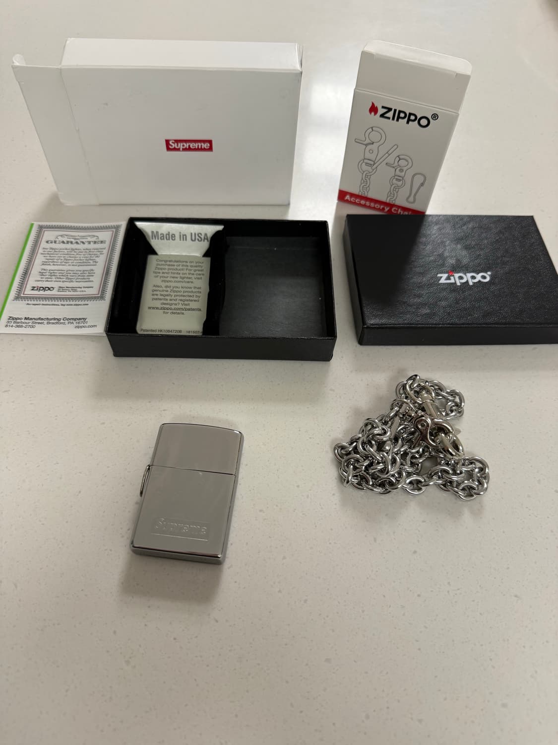 슈프림 체인 지포 실버 - 23SS  상품이미지1