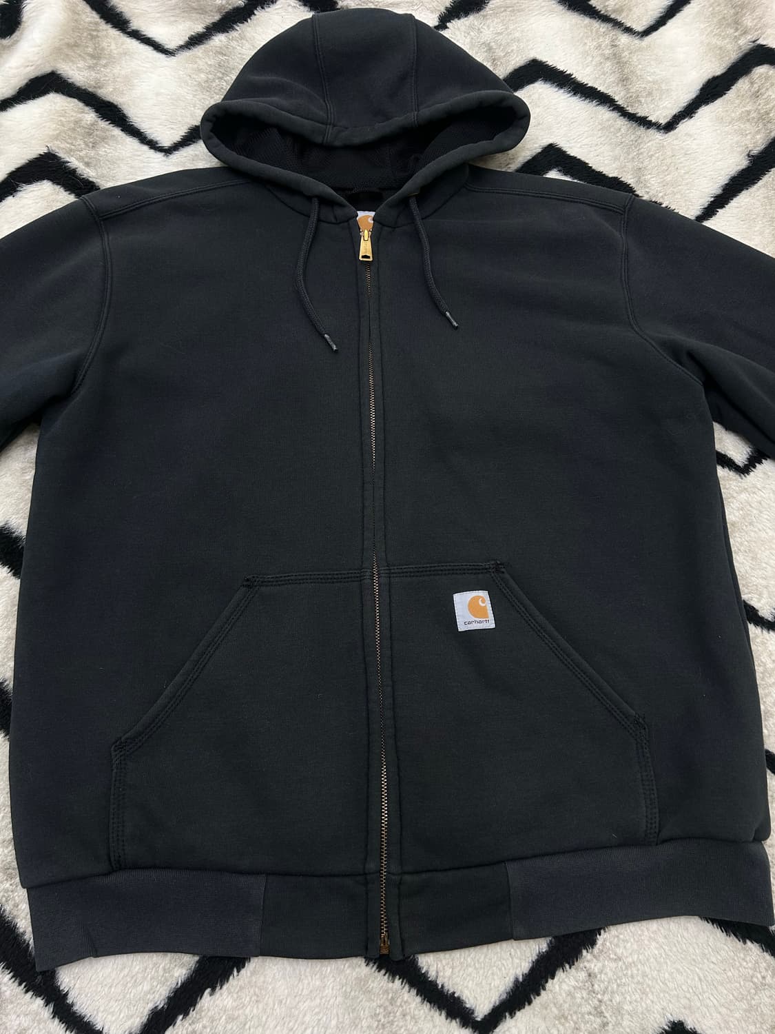 [M]칼하트 레인 디펜더 후드집업/챠콜 상품이미지3