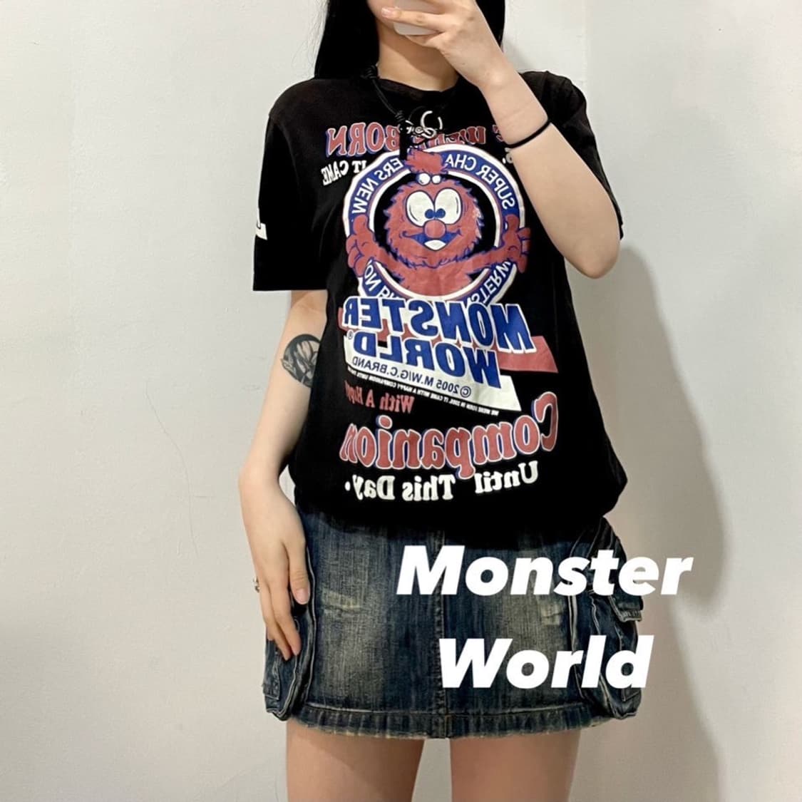 몬스터월드 프린팅 반팔티 상품이미지1