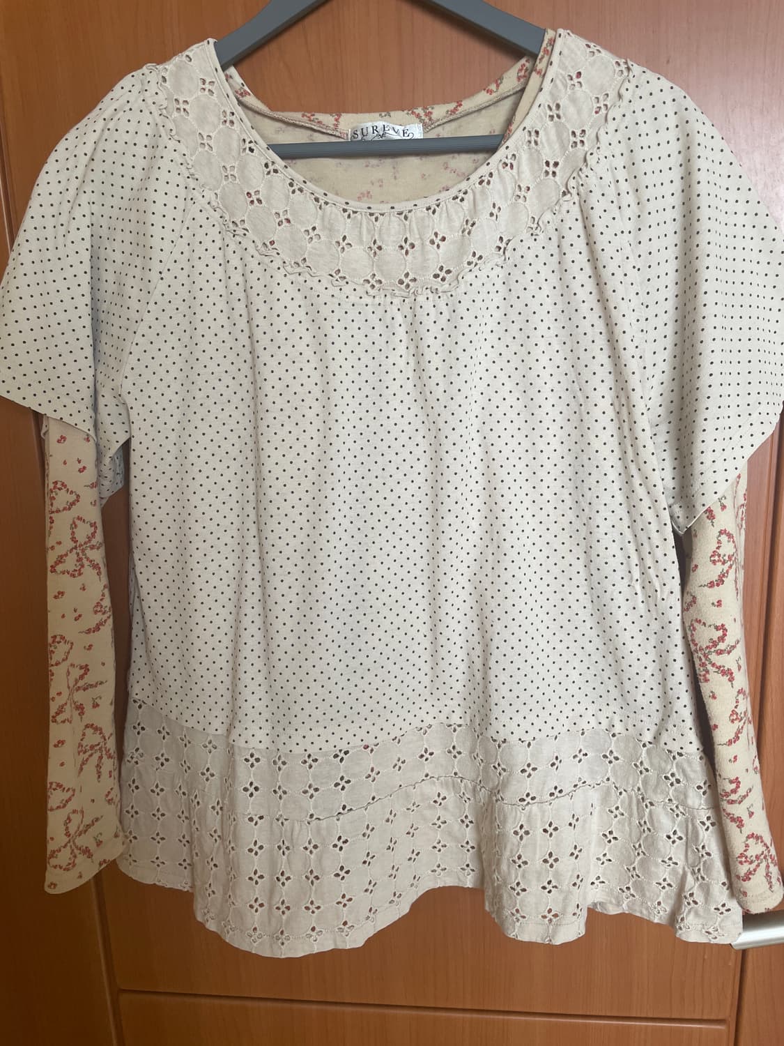 리본이너티+반팔면블라우스세트 상품이미지1