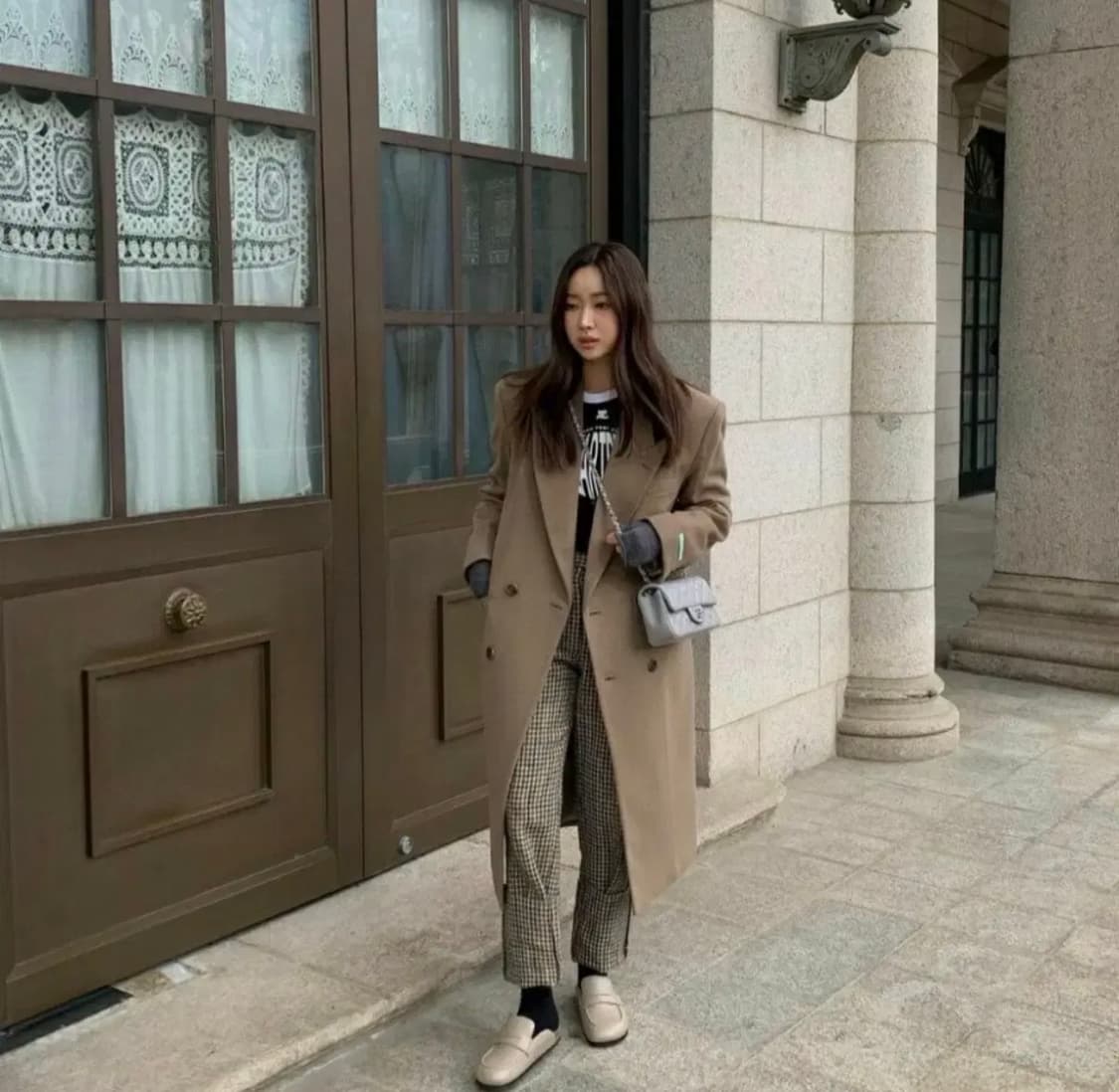 차정원 인스턴트 펑크 울 캐시미어 더블코트 모카베이지 M 상품이미지9