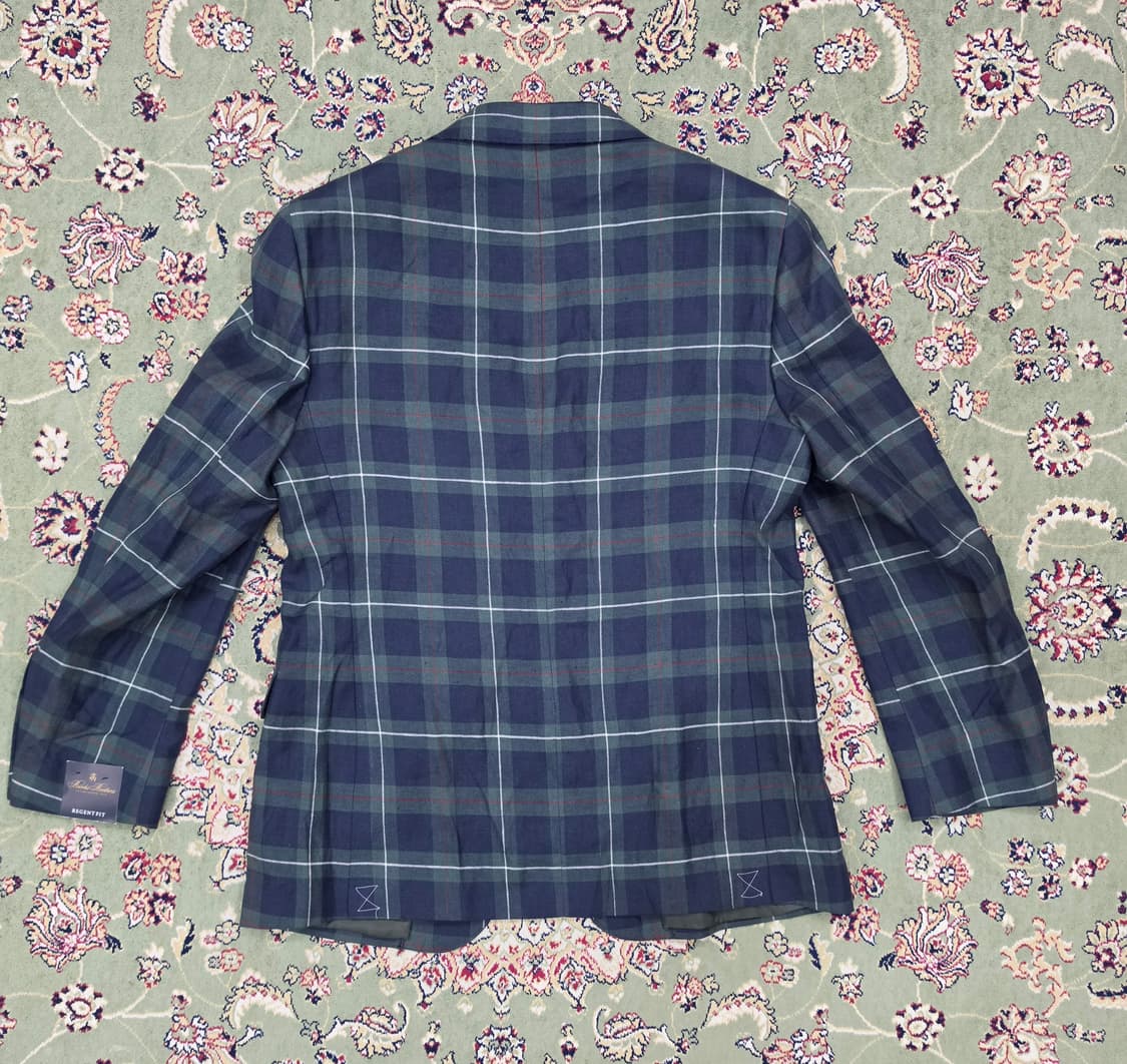 [새상품/최종할인] 브룩스 브라더스 그린체크 린넨 2버튼 자켓42R 상품이미지8