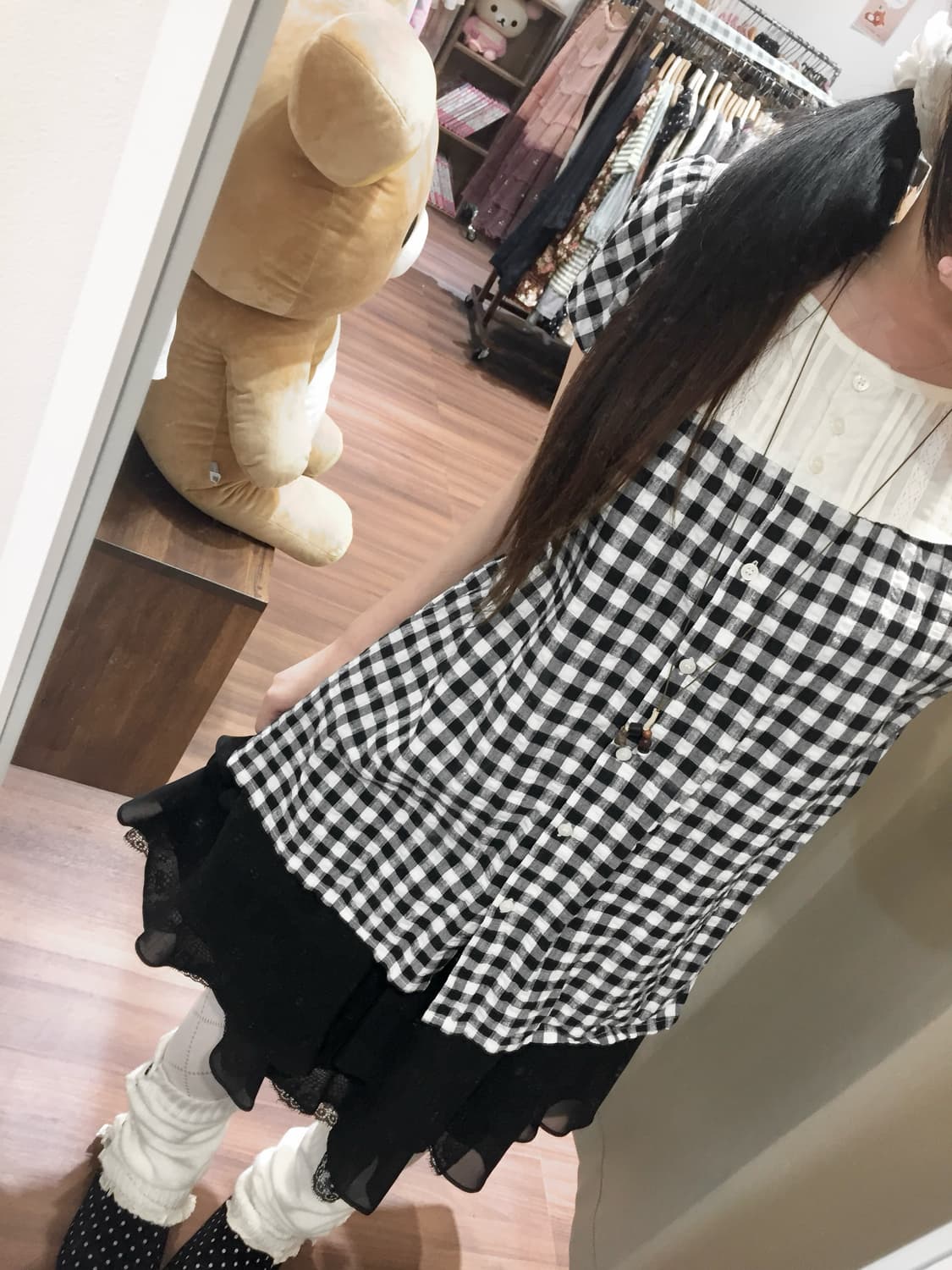 깜냥이 체크 블라우스 🐈‍⬛🐾 상품이미지3