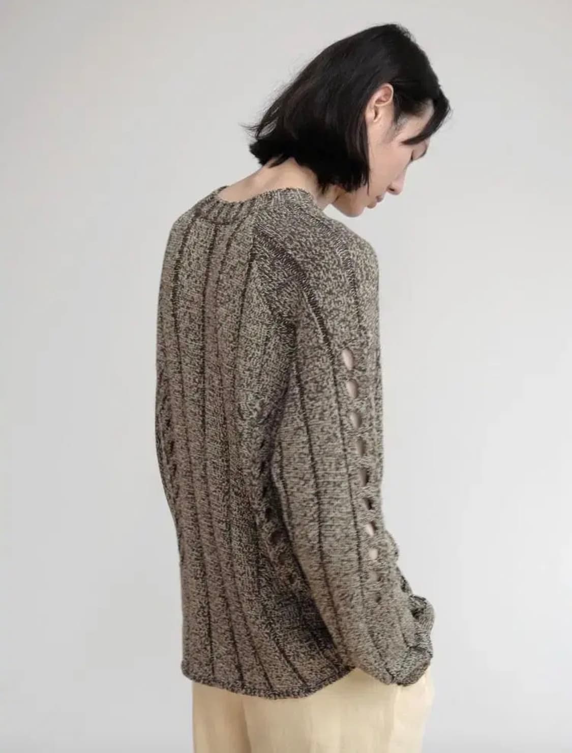 오라리 / 믹스 부클레 메쉬 니트 / 5 상품이미지3