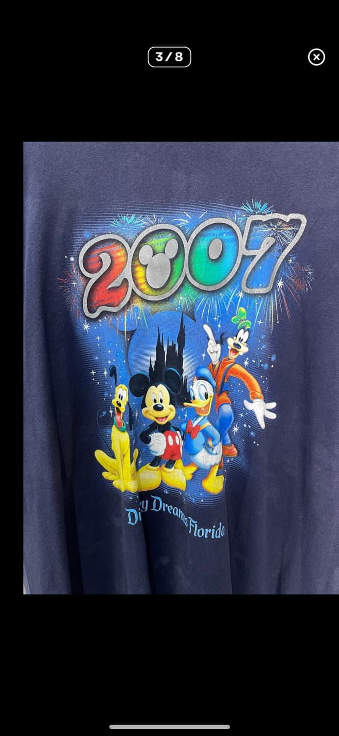 디즈니 빈티지 2007 프린팅 반팔 A2468 상품이미지3