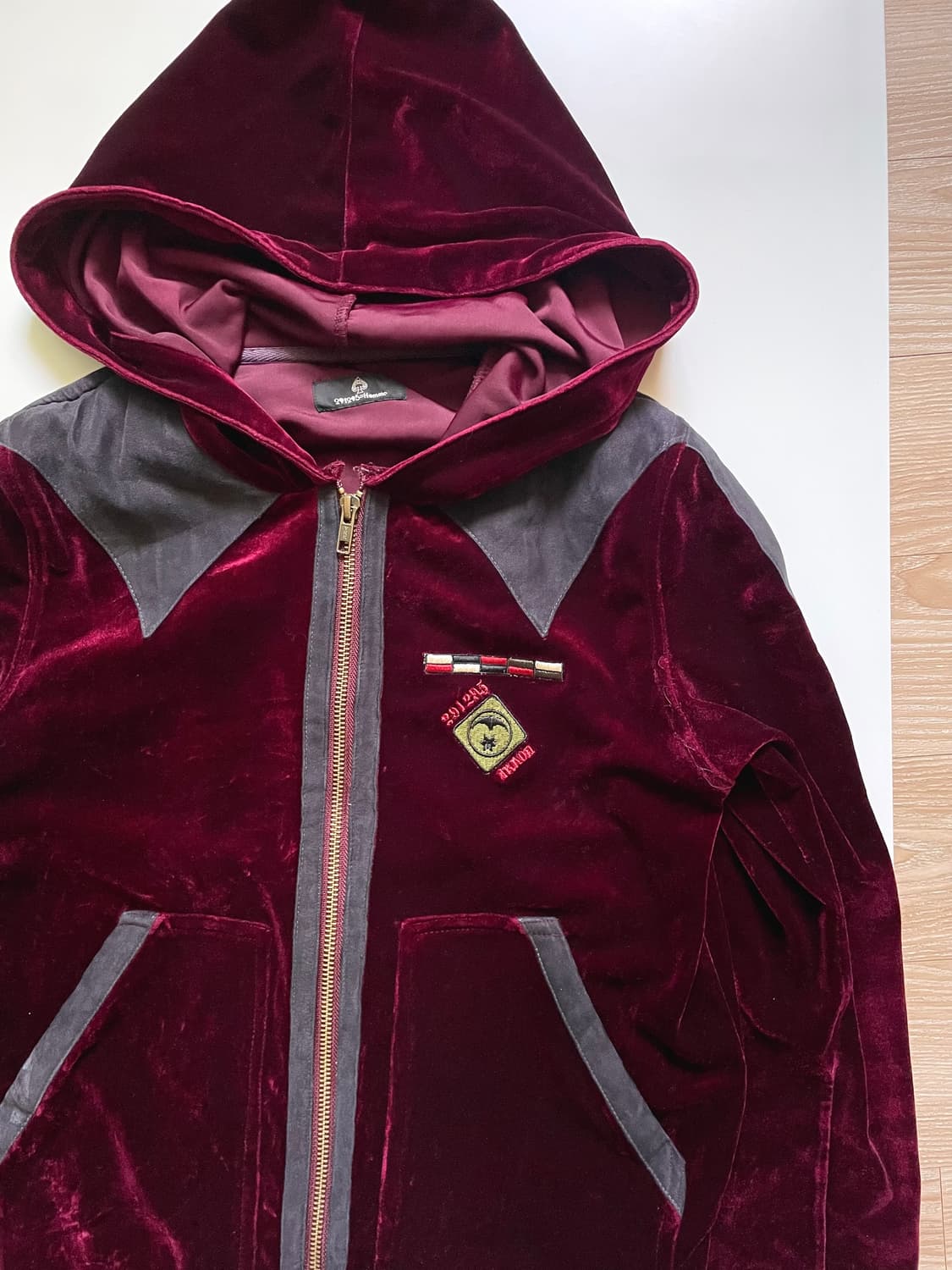 291295=HOMME 벨벳 집업 상품이미지5