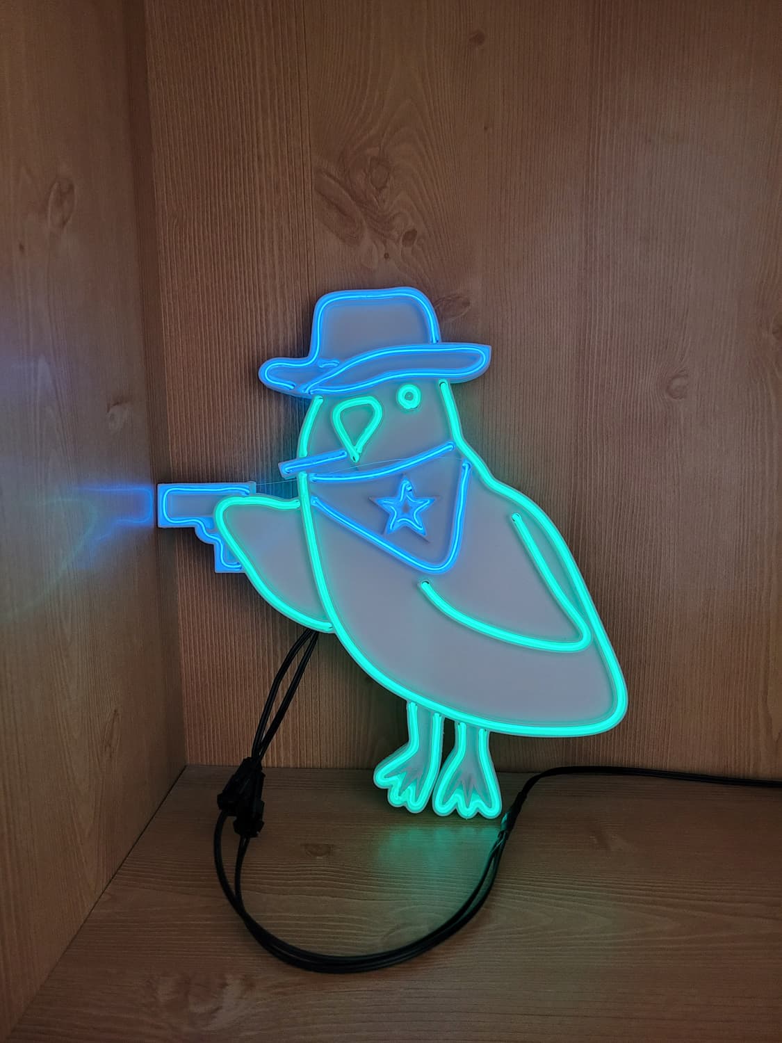 네온사인 앵무새 카우보이2 led 램프 조명 무드등 상품이미지6