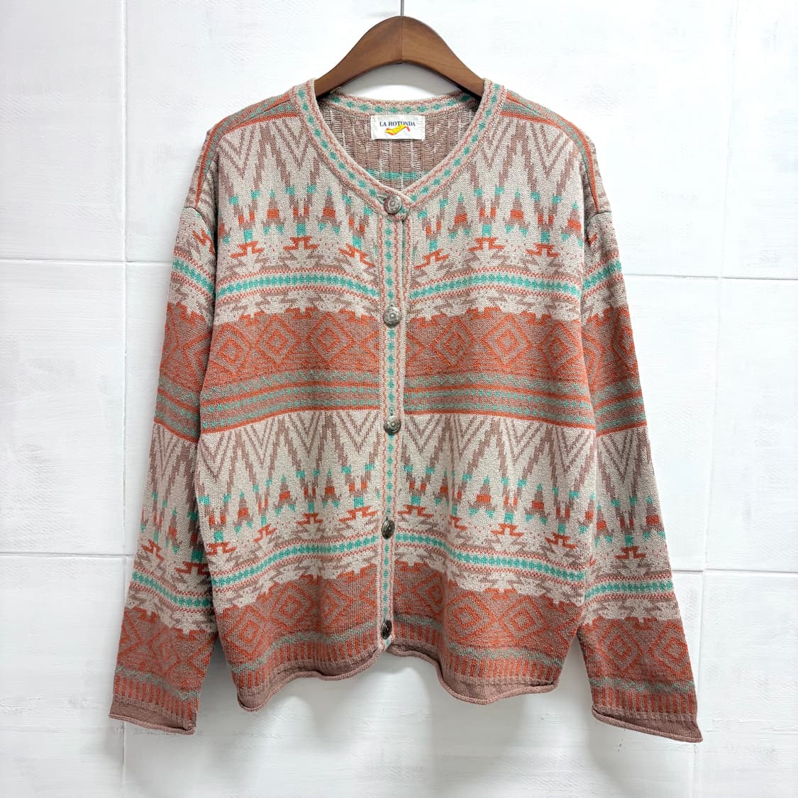 90s LA ROTONDA 에스닉 치마요 가디건 상품이미지1