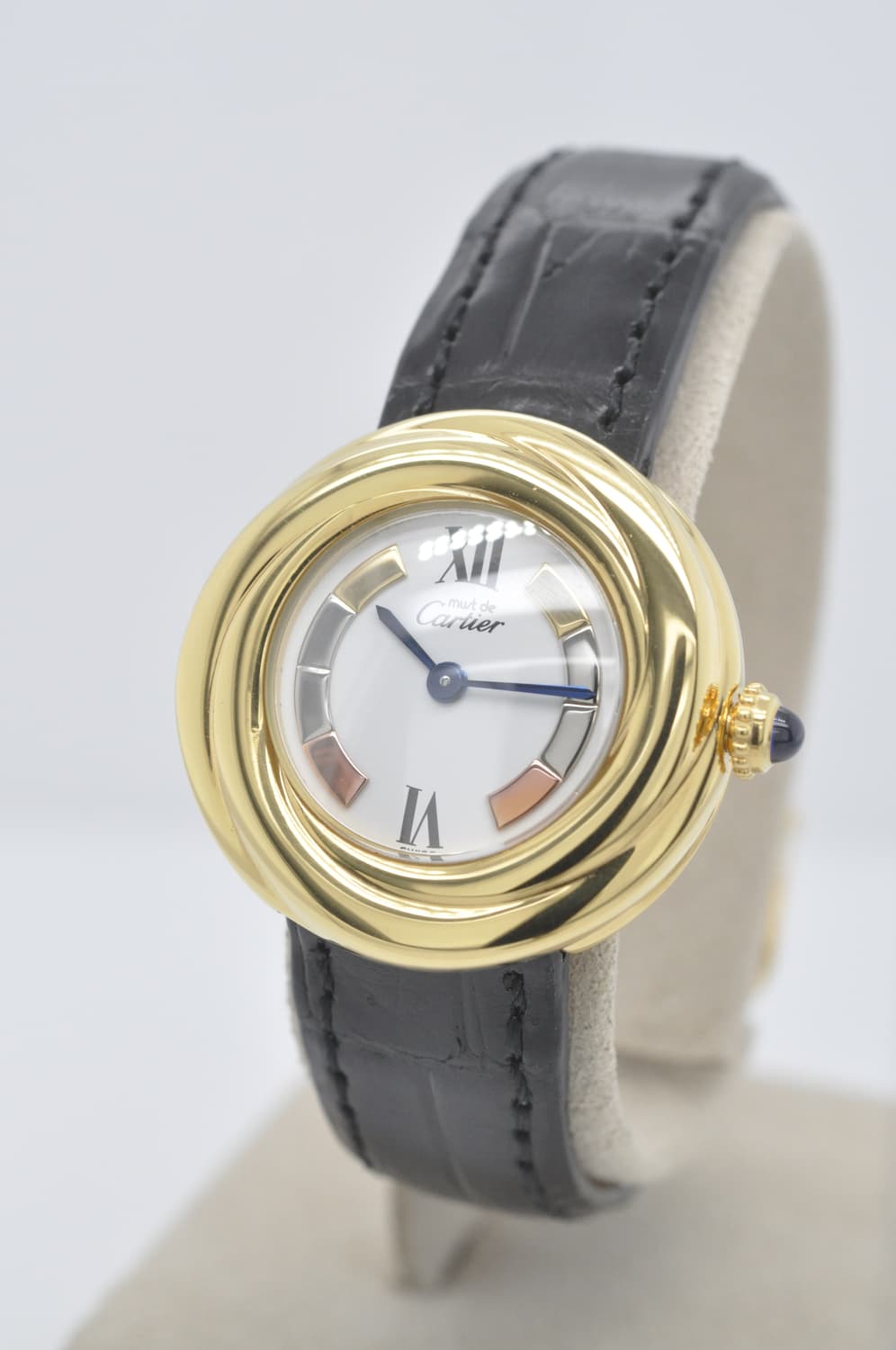 까르띠에 트리니티 금장 중고명품 손목시계 트리오 다이얼 여성 가죽시계 상품이미지2