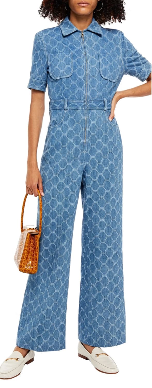 SANDRO 산드로 점프수트 블루 패턴 36 여성 데님  상품이미지1