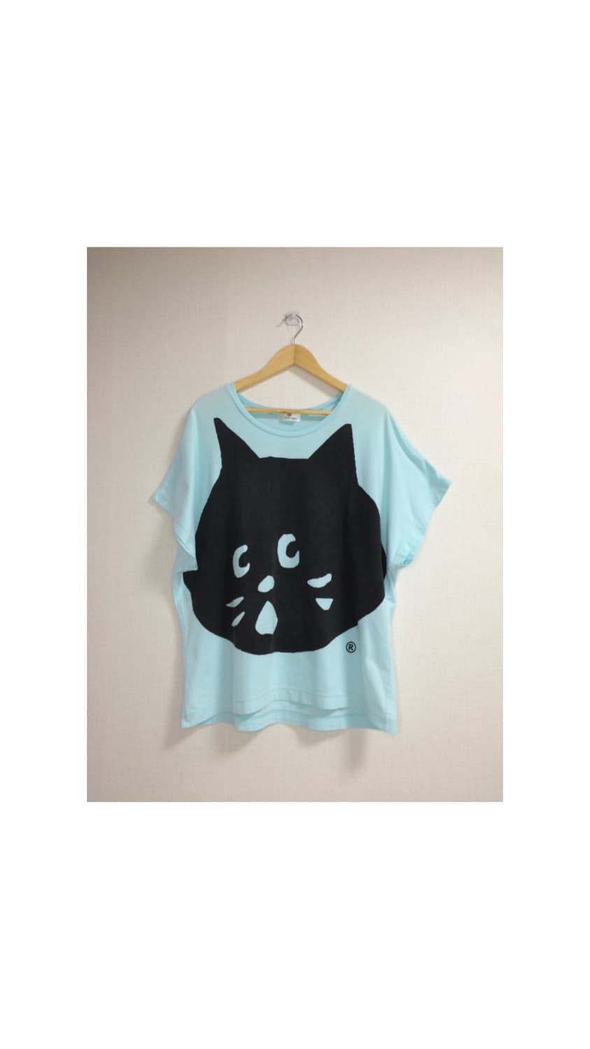 Ne-net 네넷냐 빅 페이스 박시 민트 블루 티셔츠 상품이미지1