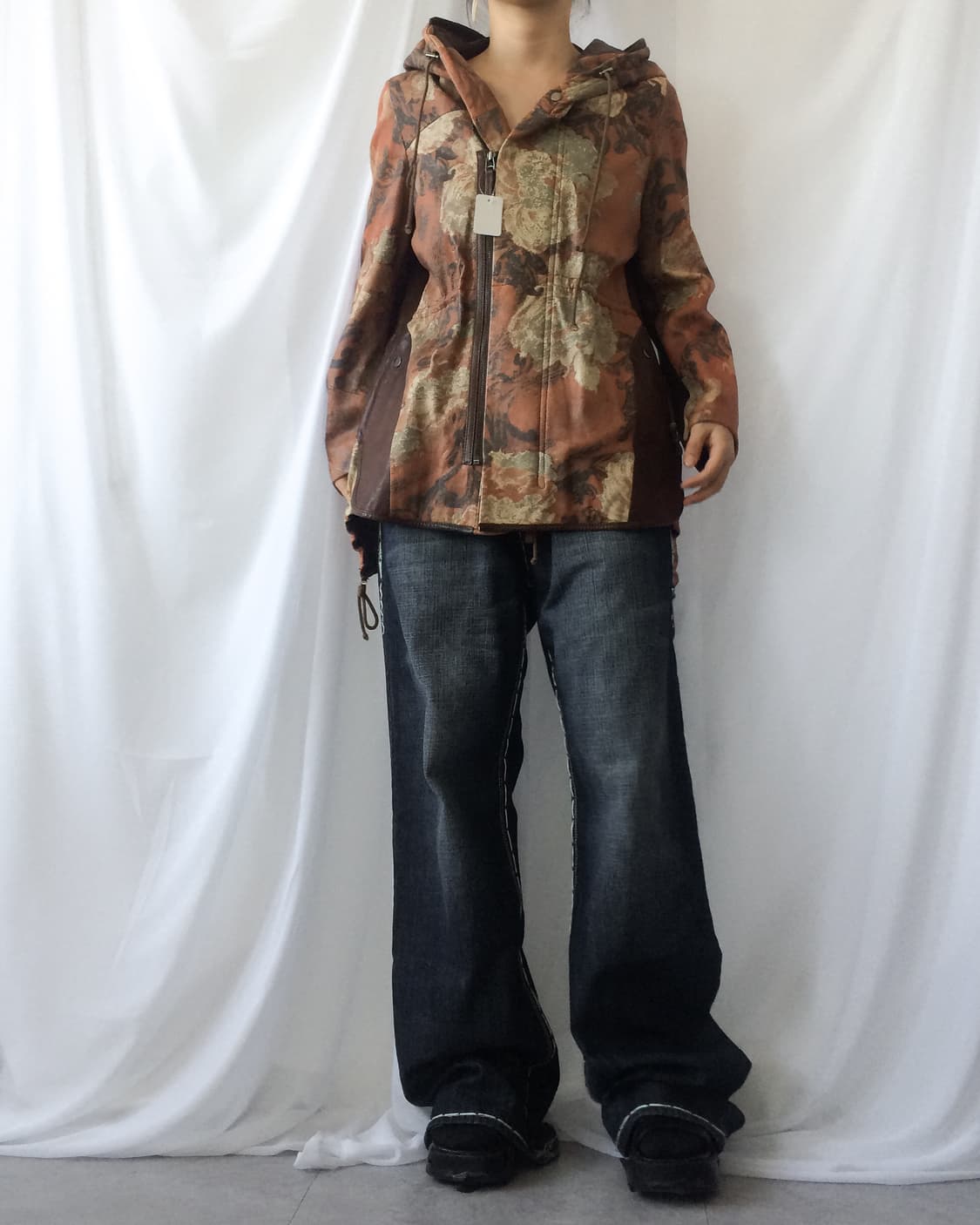 Oriental mood leather hood jacket 상품이미지9