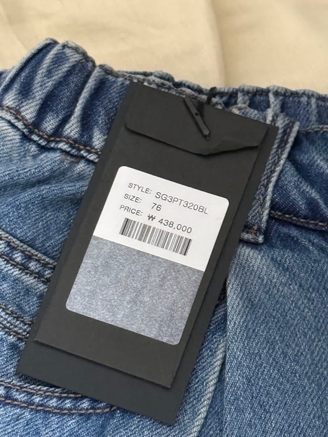 송지오옴므 라이트 와이드 데님팬츠 상품이미지3