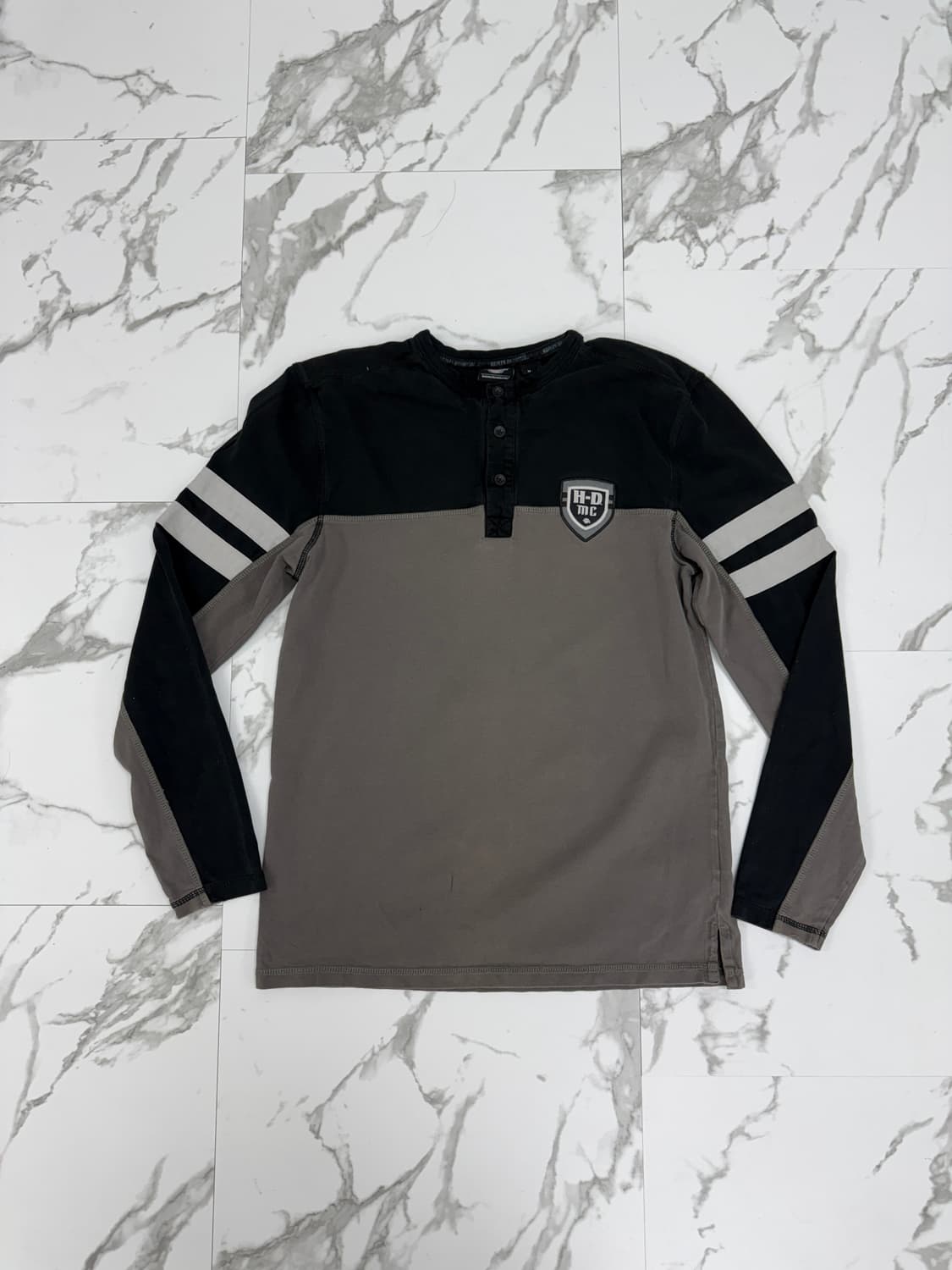 할리데이비슨 헨리넥 긴팔 티셔츠 상품이미지1