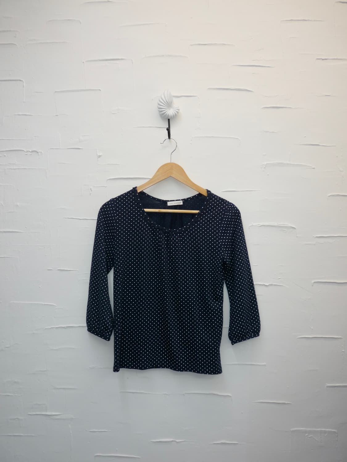 Dot pattern navy t-shirts 상품이미지3