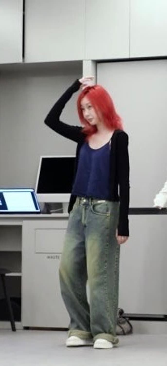 지젤착용)오버듀플레어vintage wide fit denim M 상품이미지3