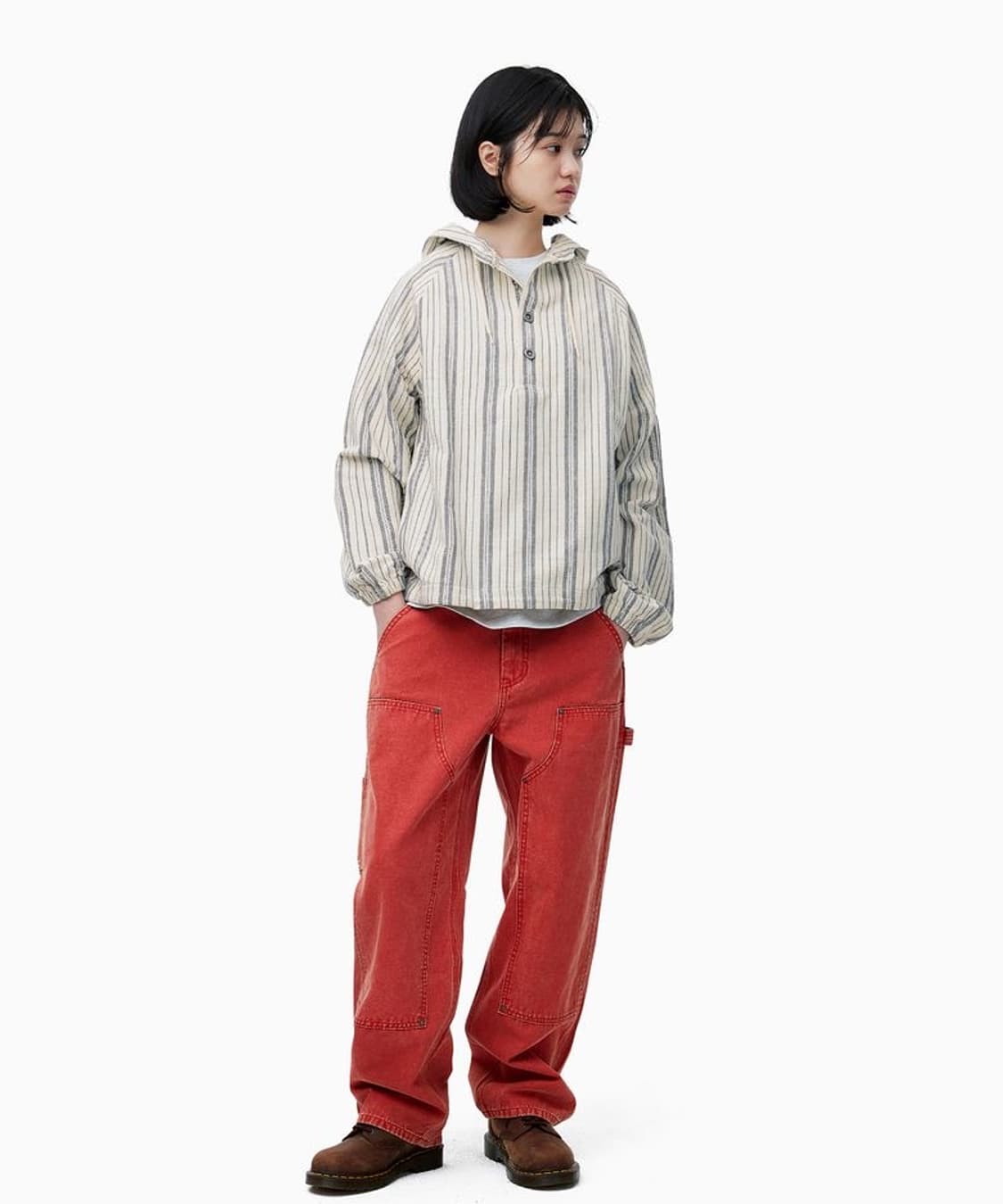 디스이즈네버댓 Stripe Jacquard Hoodie (S) 상품이미지5