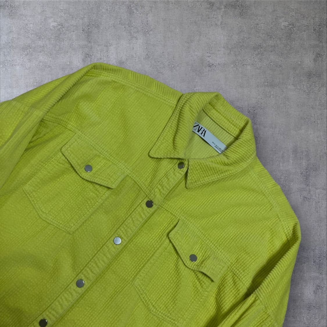 자라 옐로우 네온 코듀로이 자켓 상품이미지2