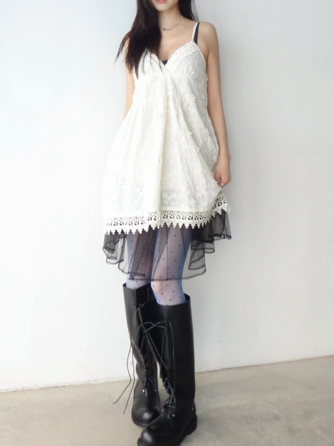 Belly flower sleeve mini ops & top  상품이미지1