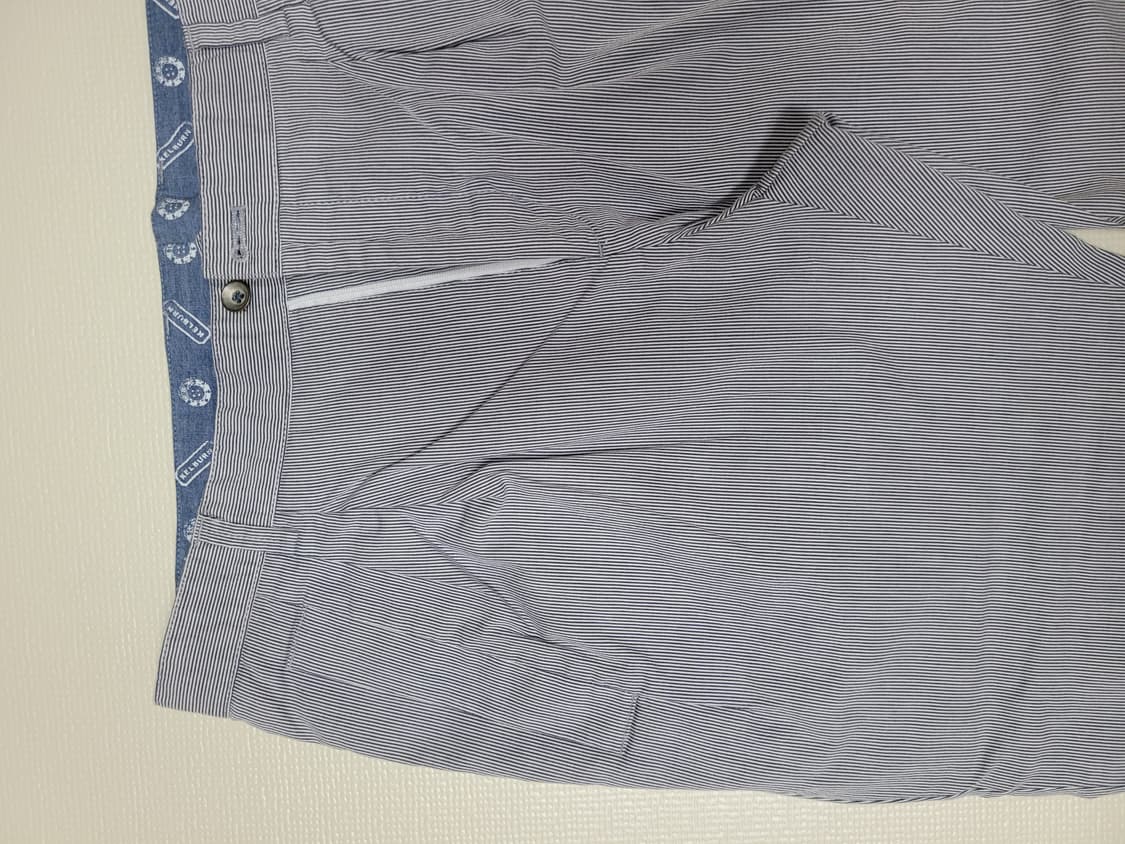 캘번 KELBURN 남자 롤업 스트라이프 면바지 82 스카이블루 상품이미지4