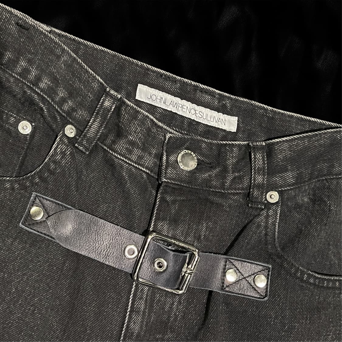 존 로렌스 설리반 벨트 팬츠 블랙 상품이미지3