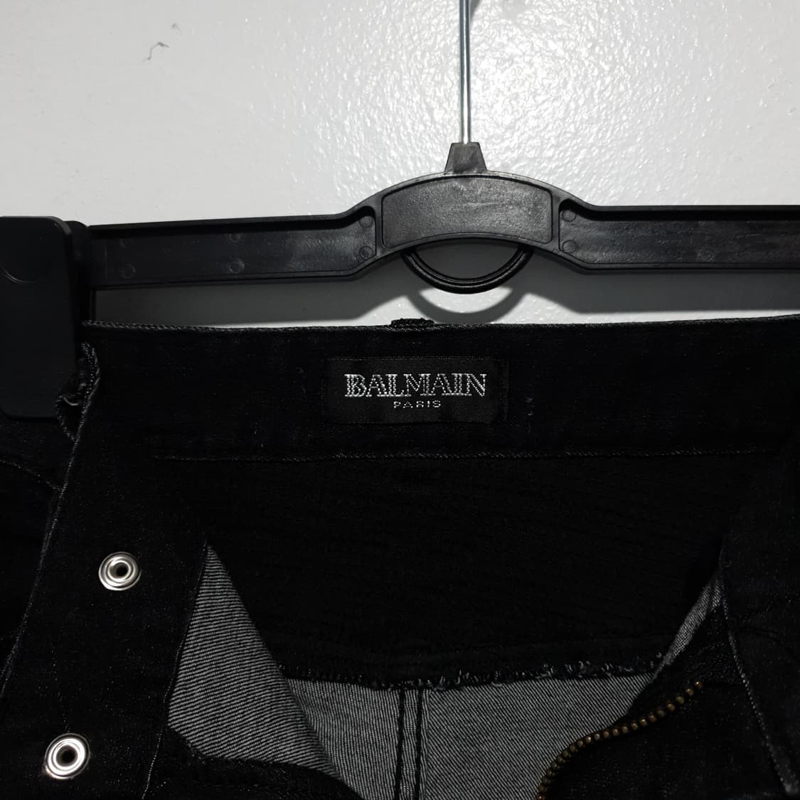 발망 바이커 진 블랙 지퍼 디테일 데님 팬츠 (실측 34-35인치) 상품이미지5