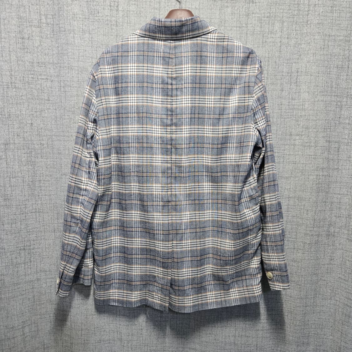 클럽모나코 레이온 린넨 체크 패턴 자켓  상품이미지2