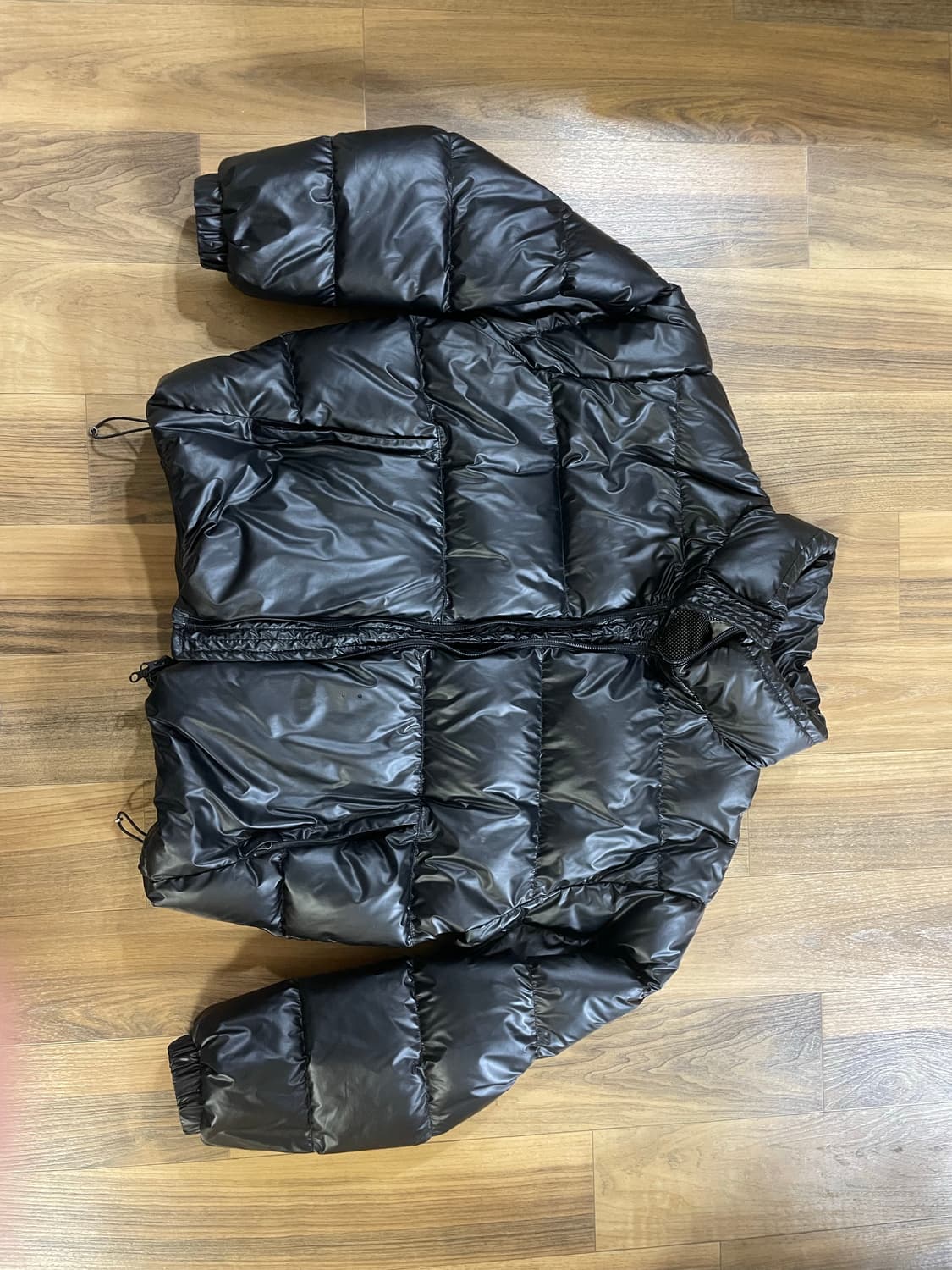 덕다운 글로시 푸퍼 숏패딩_GLOSSY BLACK 상품이미지1