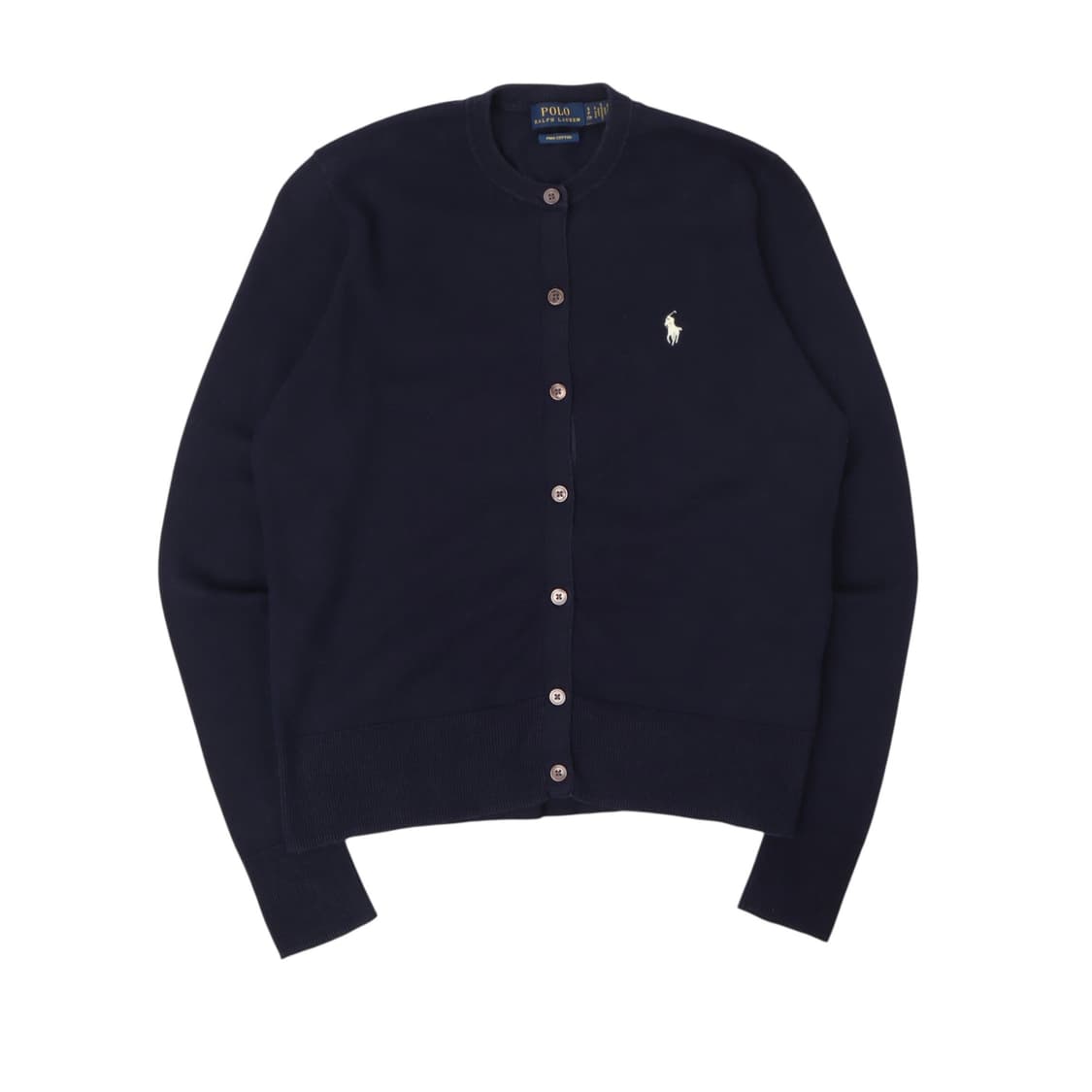 폴로 랄프로렌 네이비 코튼 니트 라운드 가디건 상품이미지1