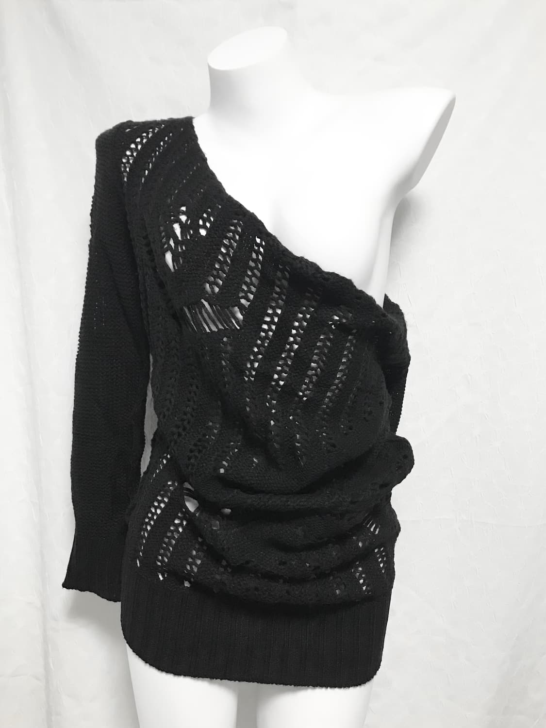 빈티지 고스트오브할렘 드레이프 데미지 니트 원피스 탑 상품이미지4