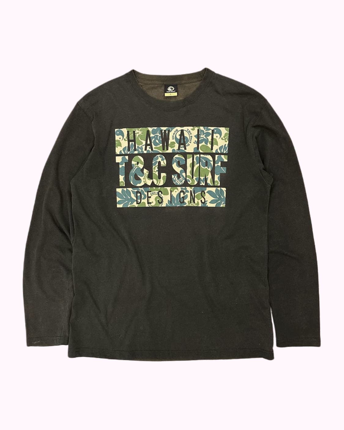 T&G SURF DESIGN khaki logo fade t 상품이미지2