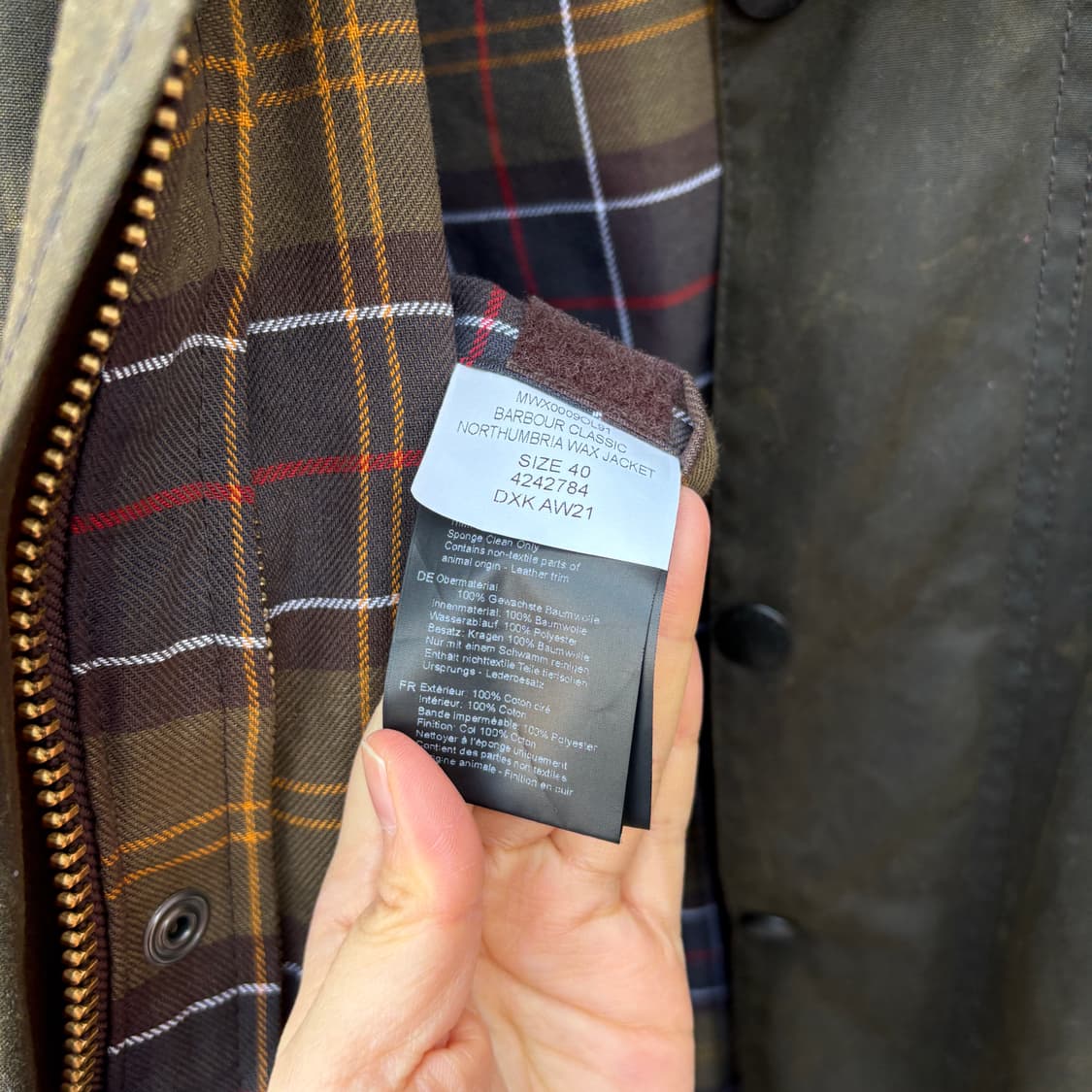 Barbour 바버 노섬브리아 왁스 자켓 상품이미지9