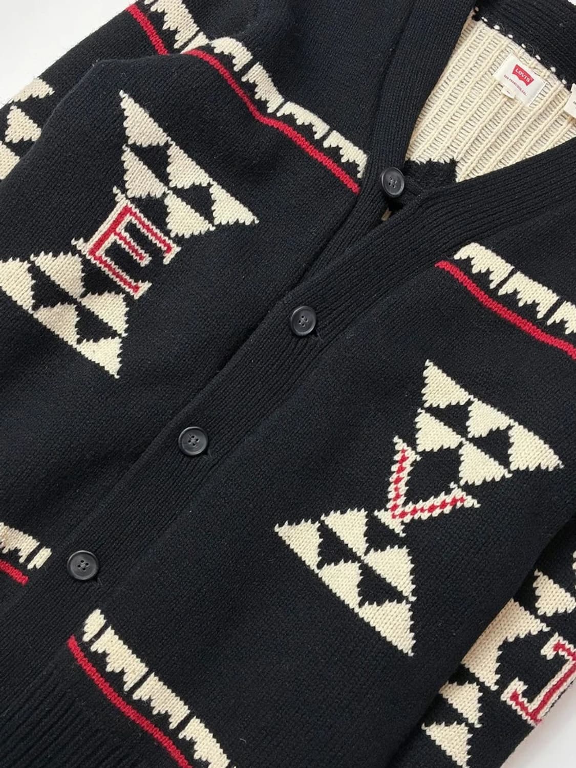 리바이스 00s 양모 코위찬 헤비 레터맨 니트 가디건 PN5308 상품이미지4