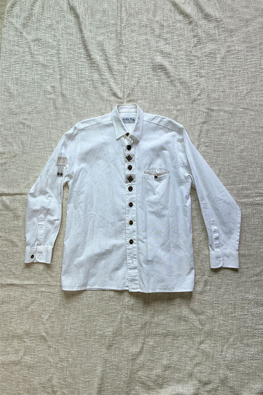 Embroidered Patchwork Linen shirt 상품이미지7