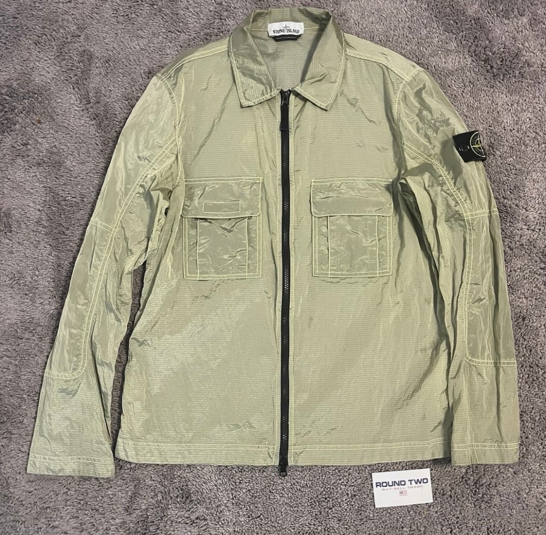스톤아일랜드 나일론 립스톤 메탈 트랙자켓 그린 M 상품이미지1