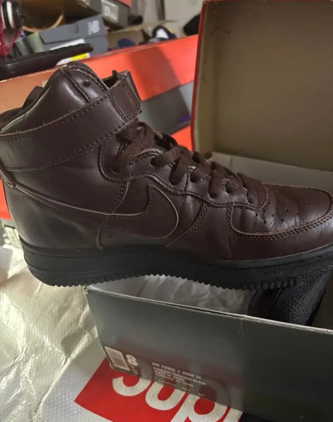 93년 나이키 에어포스1 하이 갈검창 260 박스 상품이미지2